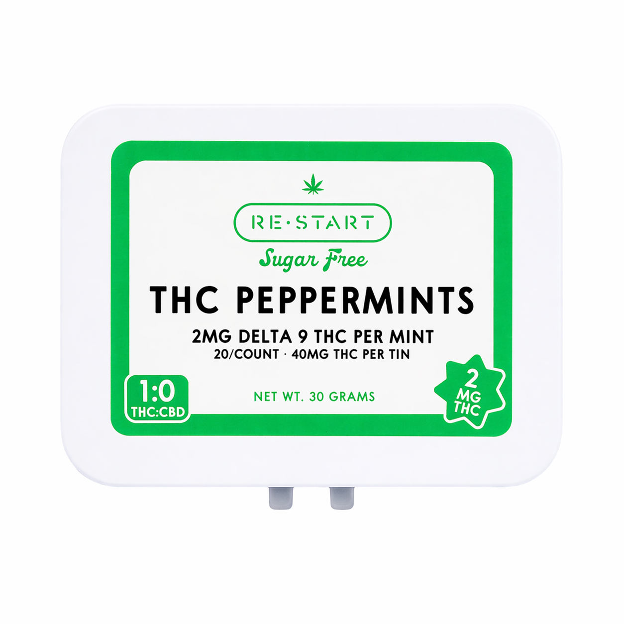 2MG THC Sugar-Free Peppermints 25-ct